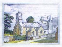 St Ann's Church, painting by Eric Ricketts